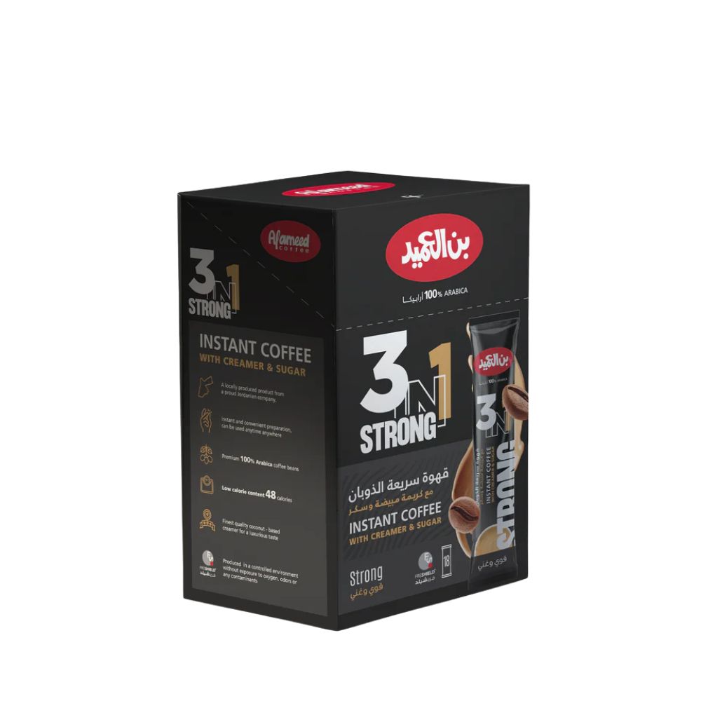 Al Ameed 3in1 Strong Instant Coffee (12 Sachets)